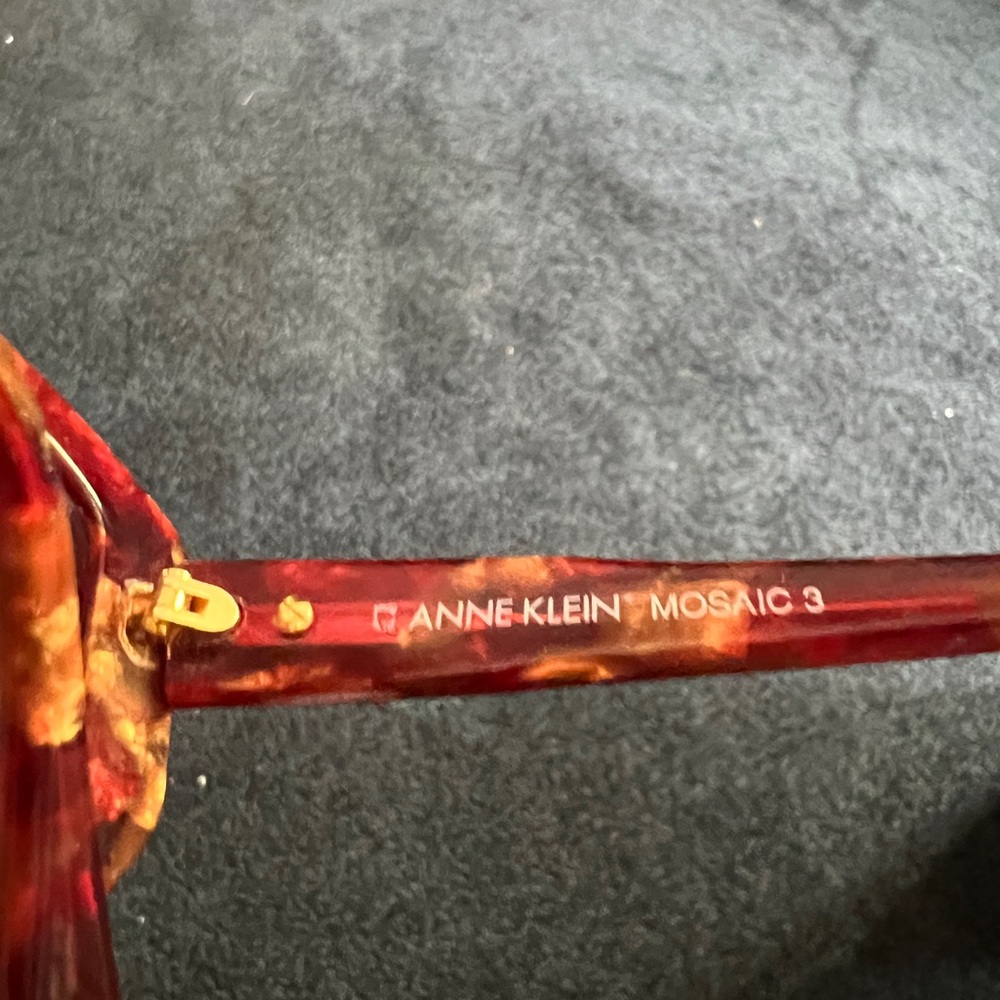 Anne Klein Red and Gold Sunglasses
